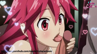 HOT vampire - SUCKS CUM to survive - (Hentai Itadaki Seieki / best clips - part 1) - cute [CARTOON]