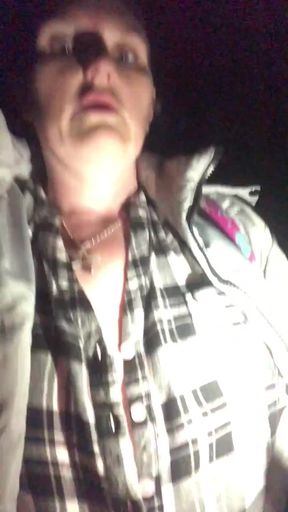 Got My Tits Out to Try and Cool Down Whilst Walking at Night