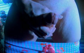 Daphne in Cute Pjs and Undies Close up Cumshot at Your Face
