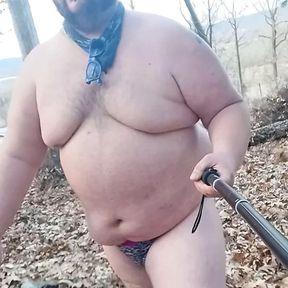 Mofo2121 hiking in his pretty pink panties