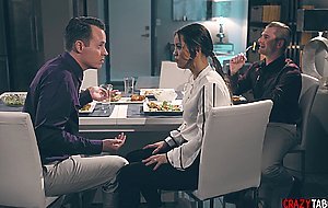 Desperate man uses time freezing machine to fuck latina
