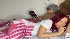 Stepdaughter Visits Stepdad for Big Cock Anal & Blowjob