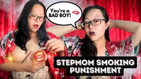 Smoking Asian MILF Domme JOI: Punishing Stepson for Stealing Cigarettes + Blow Smoke in Face