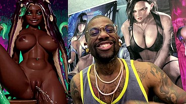 Tight Bald Ebony Pussy Ass Marina Pissing All Over The Place, AI Generated