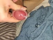 Teen masturbation failed - accidental cum