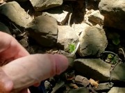Hairy ginger flashing dick to fisherman