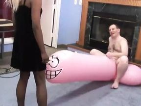 Nasty black chick gets on her knees and gags on white cock
