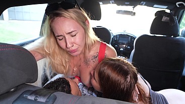 Two bitches got a dick in the ass. New version of Fake Taxi.