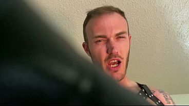 Christian Strokes his cock while you watch in leather daddy intimate encounter