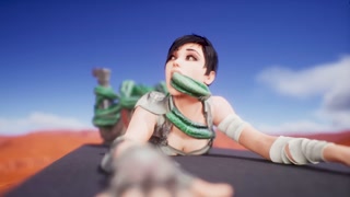 charming brunette with short hair vs. ALIEN MONSTERS | porn parody wild life