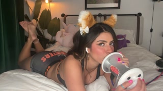 HOT LATINA HOOTERS CAT GIRL LICKS YOUR EARS ASMR - CorneliustheCat ASMR OF