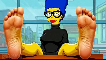 Housewife Marge in a Black Latex Catsuit Fucks Her Husband'_s Old Boss. Marge Simpson Fetish Compilation Cartoon. Cuckold. Slapping Ass