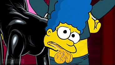 Housewife Marge in a Black Latex Catsuit Fucks Her Husband'_s Old Boss. Marge Simpson Fetish Compilation Cartoon. Cuckold. Slapping Ass