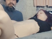 MOMMY LEttING DADDY BLoW CIGaRETTE SMoKE CLOuDS ON HeR PERFECT NiPPLES