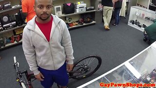 Fooled pawnshop customer being spitroasted