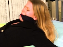 Girl handcuffed to the bed