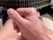 Jerking off on roof.