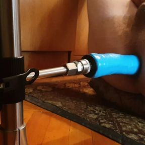 Shemale naked solo with fucking machine and jerk