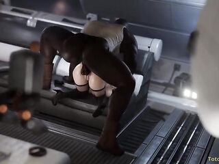 Ebony dude destroys 2B's robotic booty. Nier: Automata