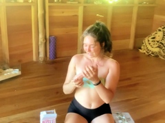 Amateur striptease and Solo masturbation