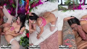 heavy-titted man-pleaser cami strella hooks up with nade nasty!