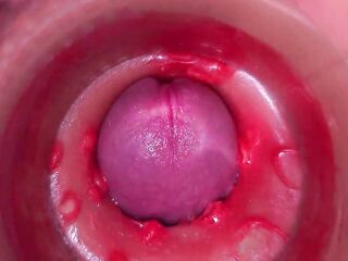 Camera in Cunt, Cervix POV, "Creampie" 4k