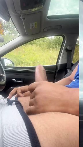 A married man caught me in the carpark and helped me cum behind his wife&#039;s