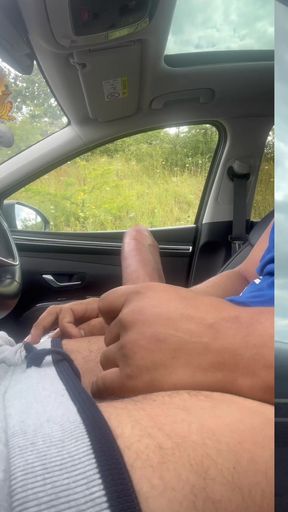 A married man caught me in the carpark and helped me cum behind his wife&#039;s