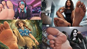 Giantess Barefoot MIX Vol 1 - Ai generated Compilation