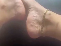 Amateur Foot Fetish Girlfriend Sucks and gives a Footjob