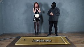 Tickling and orgasms in the latex maid vacbed