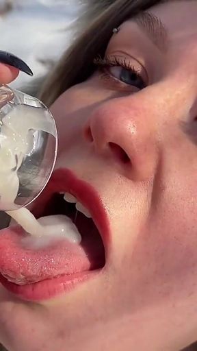 Slavic Core. Frozen Cum Load Drinking - Vilu Vidish Cut Clip