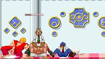 MUGEN: Ryu &amp_ Ken Masters VS Fox McCloud &amp_ Falco Lombardi