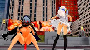 Seductive MMD Dame Teases with Futanari as They Sinfully Perform Together
