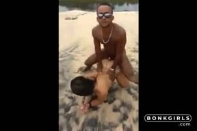 Beach Dick-Taking Turns by Amateurs Outdoors