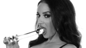 ”Luscious Sheena Ryder deepthroats & rides shaft in her lingerie”