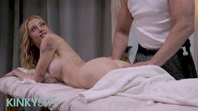 Kinky Spa - Milf Barbie Sucks Massager's Cock&#x1F346; And Lets Him Relieve Her Tension