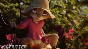 3D Cartoon Rabbit Judy Bouncing on Cock in Cowgirl Position