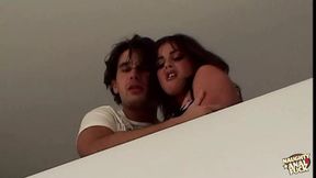 Two filthy females engage in scorching three-way with rugged stud