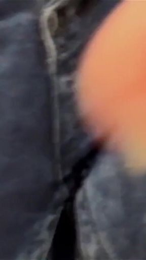 Playing with a Wet Jeans in Shower