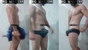 training and showing off my big bulge