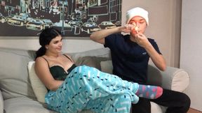 horny Latina Roommates Fuck and Suck