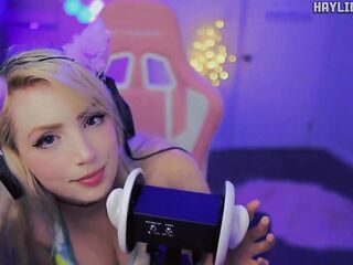 ASMR Cute Ear Breathing Giving a kiss Licking Tingles + Throat Sounds LOOP