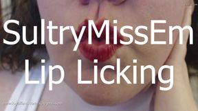 lip licking