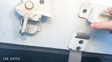 Breaking in my tight pussy for a big dick while on the job in a moving truck