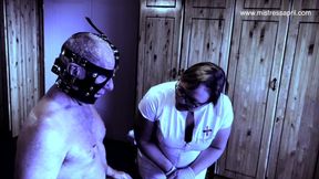 Dominatrix mistress April human pin cushion