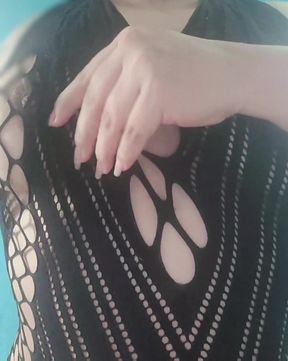 See how I play with me, caressing me for you