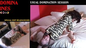 HEADSCISSORING MY Slave DURING AN USUAL SESSION (480p)