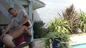 Eric fucked barback by the big cock of Fred outdoor