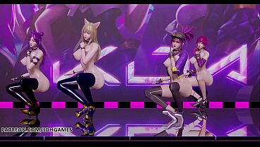 [MMD] LAYSHA - Chocolate Cream Hot Striptease Kpop Dance Ahri Akali Kaisa Evelynn KDA League of Legends 4K 60FPS